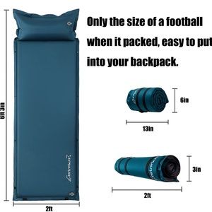 New: Clostnature Self Inflating Sleeping Pad for Camping - 1.5 inch thick pad